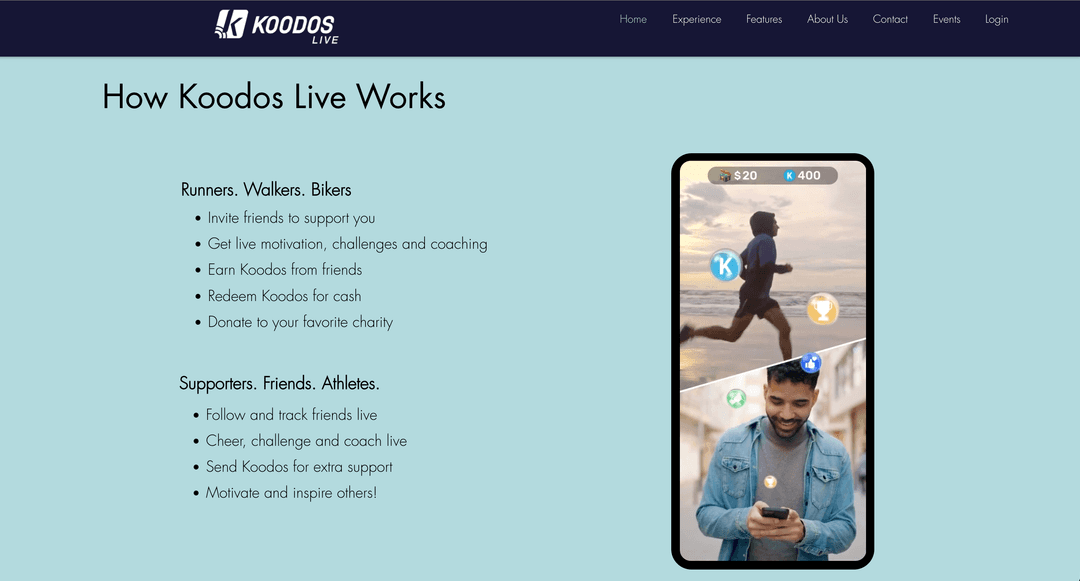 Koodos website screenshot 6